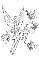 Tinker Bell kleurplaat 1